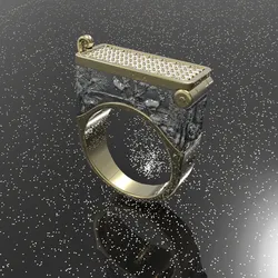 Engraved Big Ring 3D Ready for Edit and print