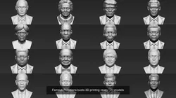 Famous Politicians busts 3D printing ready 3D Model Pack
