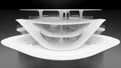 Futuristic Parametric Sci-Fi Exhibition Pavilion Architecture