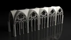 Gothic Vaulted Ceiling Kitbash - Modular Unit Architecture
