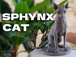 Gratis Sculptures & Artworks STL indir - 🐾 Sphynx Cat — a Warm Soul in a Quiet Form 🐾 - 8AVS