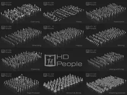 HD People 1100 Set-1 3D Model Pack