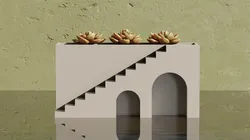 Modern Stairs Arc Pot Plant - Home Decoration