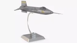 Rocket Plane Miniature Model with Base Stand 3D model