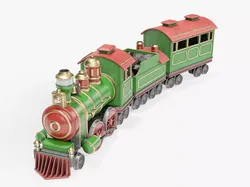 Toy Train Low-poly 3D model