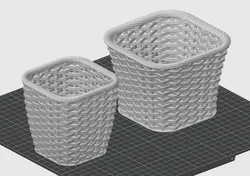 Zigzag wicker basket