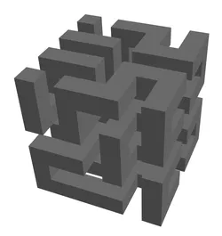 3D Hilbert Curve Ball Maze