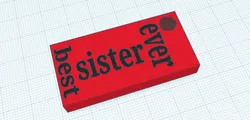 best sister ever keychain