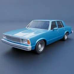 Chevrolet Malibu Malibu 4 Door 1981 3D Print Model in Automotive 468058