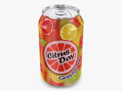 Citrus Day Grapefruit Soda Can 330ml Simple M 1