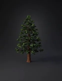 Create a single standalone 3D tree model for a classic isometric RTS g