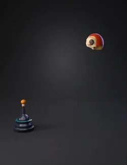 Create a stylized 3D model of a mascot themed amusement park main lobb