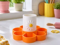 Free Home Decorations & Ornaments STL Download - Daisy Bloom Organizer - Floral Storageby Decorartor
