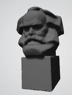 Low poly Karl Marx bust