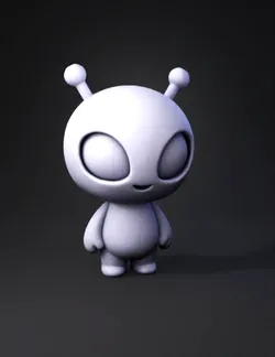Original collectible alien mascot character named Zibi 7 cm tall toy