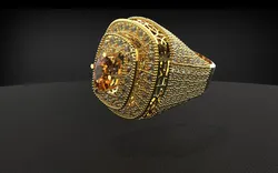 ROYAL DIAMOND 18K GOLD BIG RING