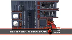 Set 2 - Death Star Shaft 1-6 Scale 3D Model Pack