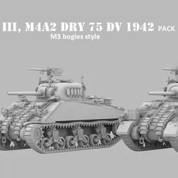 Sherman III, M4A2 early DV Hull 1942, M3 bogies style PACK