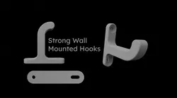 Strong wall mounted hooks