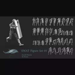 SWAT Figure Set 05 3D print model