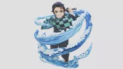 Tanjiro Kamado with vfx STL Statue Demon Slayer Anime 3D Print 3D print model