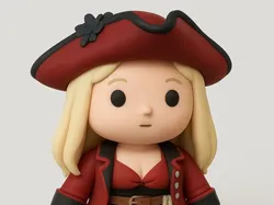 3D printer bestanden | 3MF | mini Lady Pirate