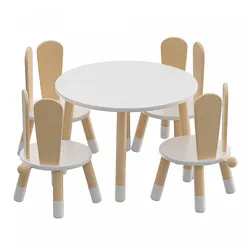 CHILDRENS TABLE AND CHAIR BUNNY