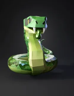 Create a Roblox ready low poly 3D pet called Venom Serpent Ancient p