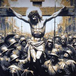 Crucifixion of Jesus - filament painting