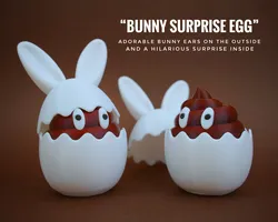 Easter Bunny Surprise Egg with Poo - Decoration