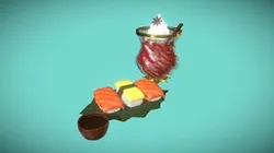 Food Items Sushi And Coffee Textured Updated