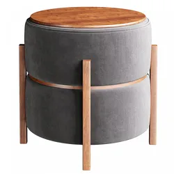 Istanbul pouffe wood