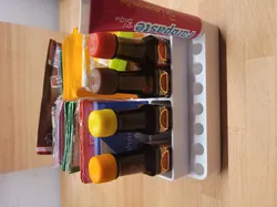 Kitchen packet organizer / baking accessories