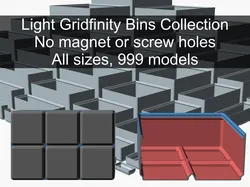 Light Gridfinity Bins Collection