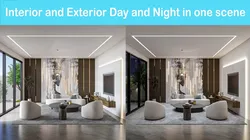 Living room interior exterior scene