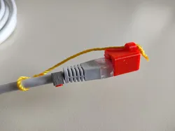 RJ45 cover with connection for pack twine