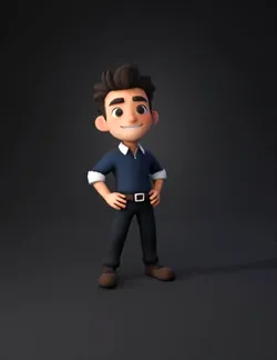 create a avatar of a handsome and smart boy who is it professional a w