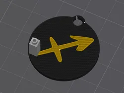 Fișiere pentru imprimante 3D | Fișier 3MF | Sagittarius zodiac keyring - Llavero zodiaco sagitario