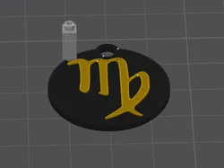 Fișiere pentru imprimante 3D | Fișier 3MF | Virgo zodiac keyring - Llavero zodiaco virgo