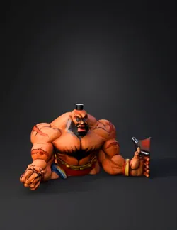 muscular humanoid torso with defined chest and arms cartoon style or
