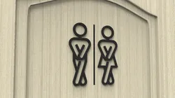 Toilet door sign