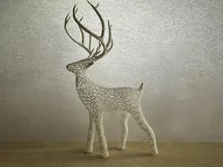 Voronoi Holiday Christmas Deer