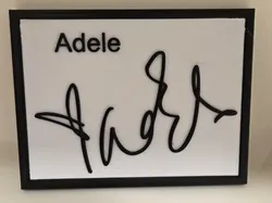 Arte de pared 3D PopArt coleccionable con la firma de Adele - Modelo de impresión 3D gratuito