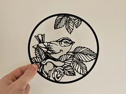 Bird Wall Art | Line Art 3D