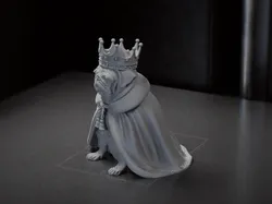 Creality Cloud | Dog King Figurine Animal Sculpture 3D Printable | ملفات الطابعة ثلاثية الأبعاد