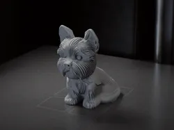 Creality Cloud | Sat Dog Puppy Figurine Animals 3D Printable | ملفات الطابعة ثلاثية الأبعاد