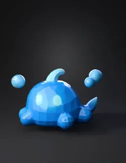 Create a Roblox ready low poly 3D pet called Slime Beast Large magic