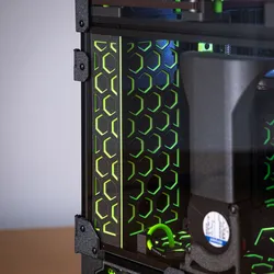 Hex pattern electronics compartment side covers plus hex pattern mid panel for Voron Zero