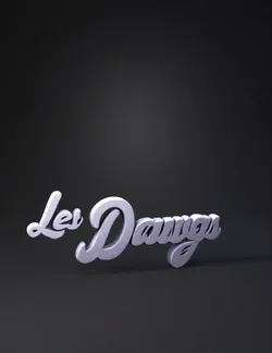 Les Dawgs red script logo with black outline