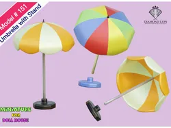 Miniature Games & Accessories STL تنزيل - Umbrella with stand - DIAMOND-LION